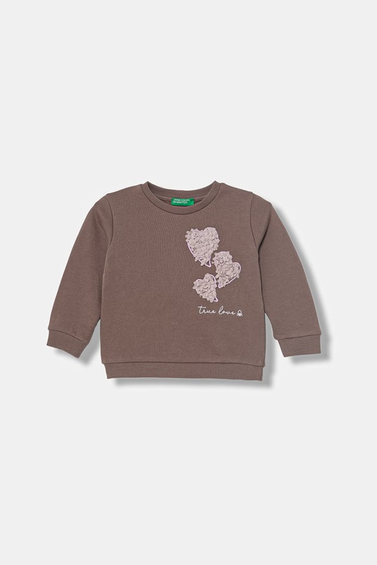 United Colors of Benetton Μπλούζα παιδική βαμβακερή καφέ 3J68G10M3.P.Stagionale