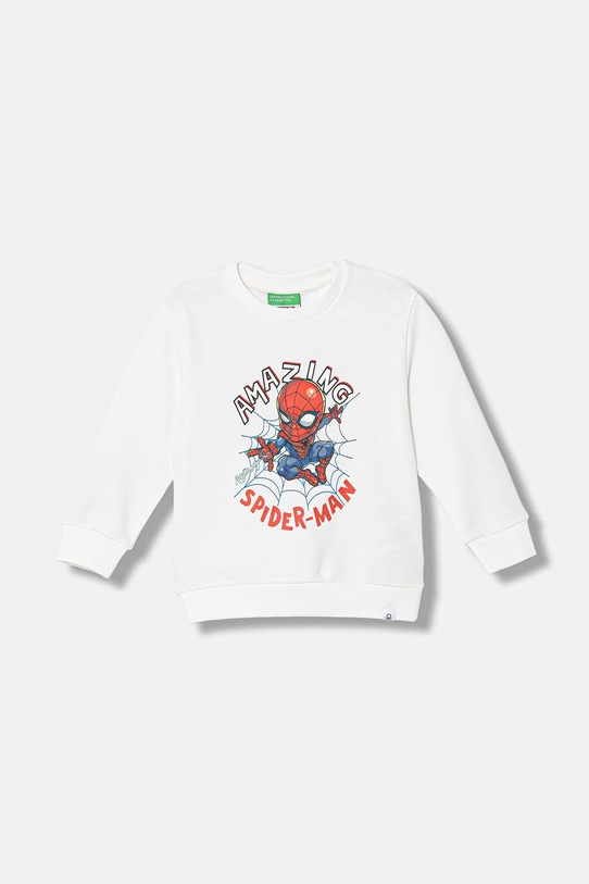 United Colors of Benetton mikina dětská s bavlnou bílá 31A6G10MM.P.Stagionale