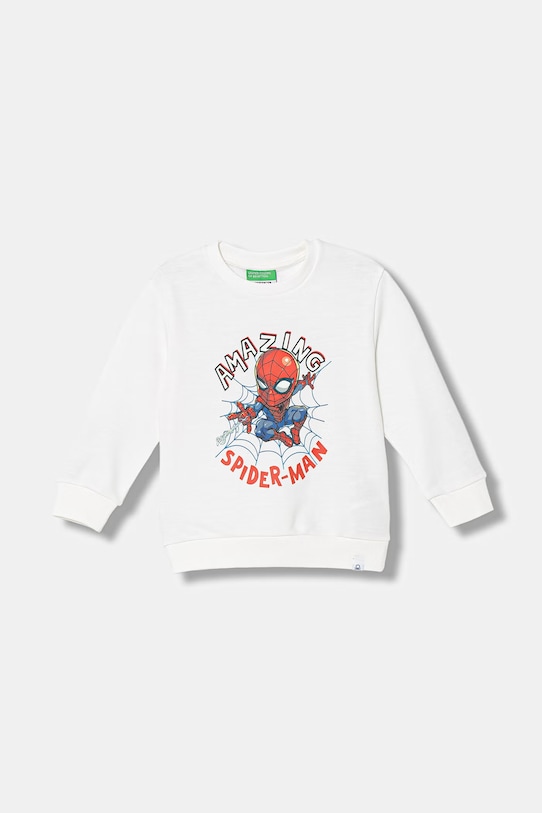 United Colors of Benetton mikina dětská s bavlnou bílá 31A6G10MM.P.Stagionale