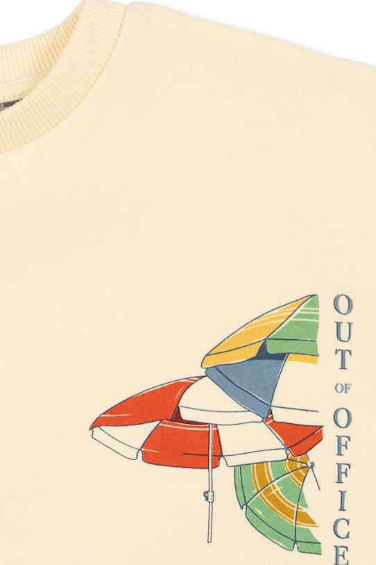 Konges Sløjd gyerek pamut melegítőfelső LOU SWEAT SHIRT OCS KS105451.PPY2 bézs