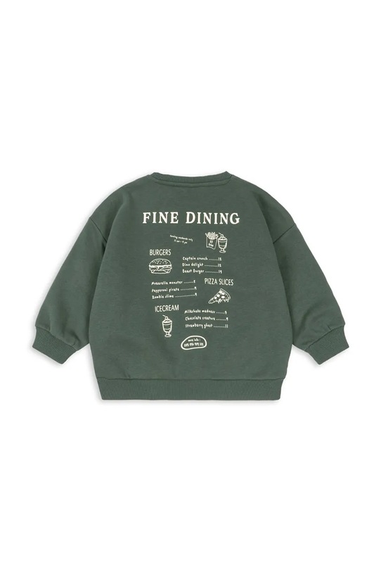 Konges Sløjd mikina dětská bavlněná LOU SWEAT SHIRT OCS KS105451.PPY2 zelená SS26