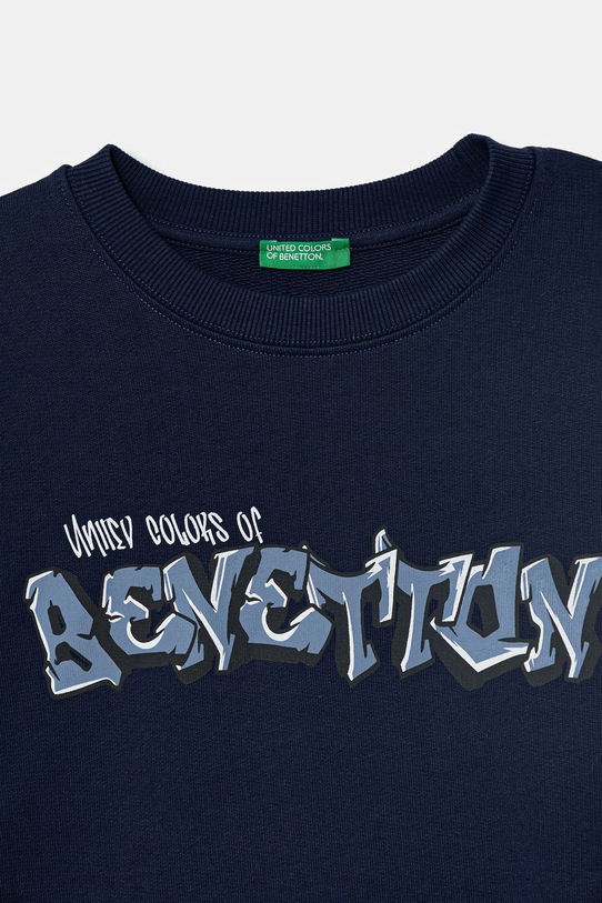 Αγορίστικα United Colors of Benetton μπλούζα παιδική βαμβακερή 3J68C10S1.G.Stagionale σκούρο μπλε