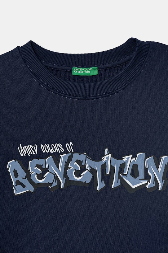 Αγορίστικα United Colors of Benetton μπλούζα παιδική βαμβακερή 3J68C10S1.G.Stagionale σκούρο μπλε