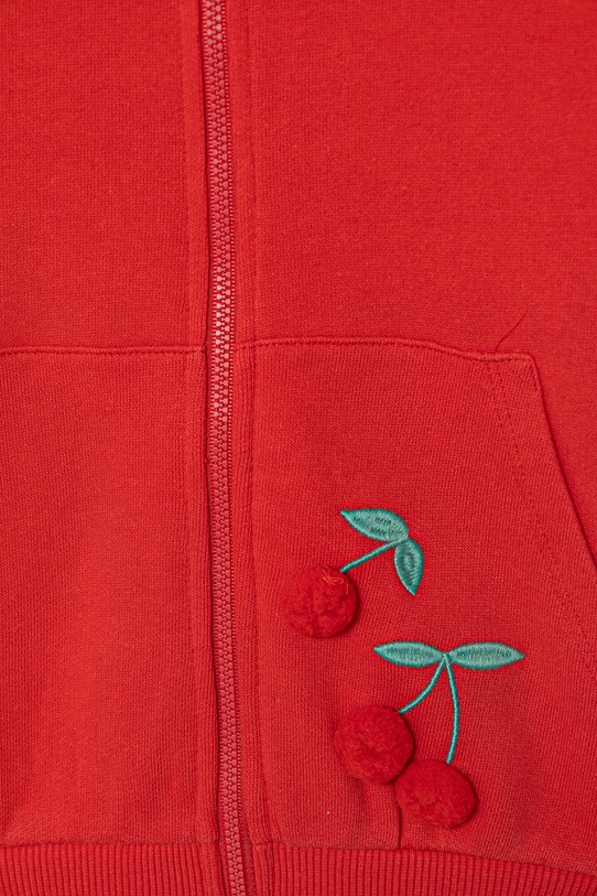 Αγορίστικα United Colors of Benetton μπλούζα με κουκούλα παιδική βαμβακερή 3J68G504C.P.Stagionale κόκκινο