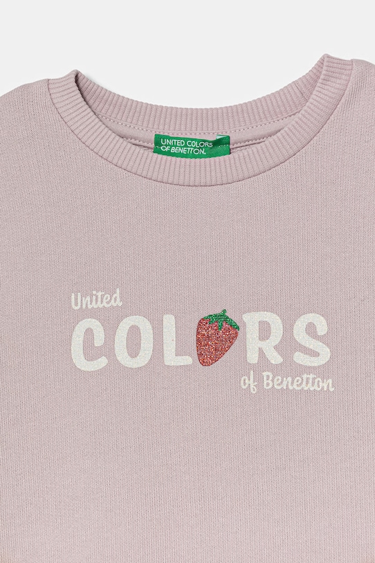 Αγορίστικα United Colors of Benetton μπλούζα παιδική βαμβακερή 3J70G10LS.P.Stagionale ροζ