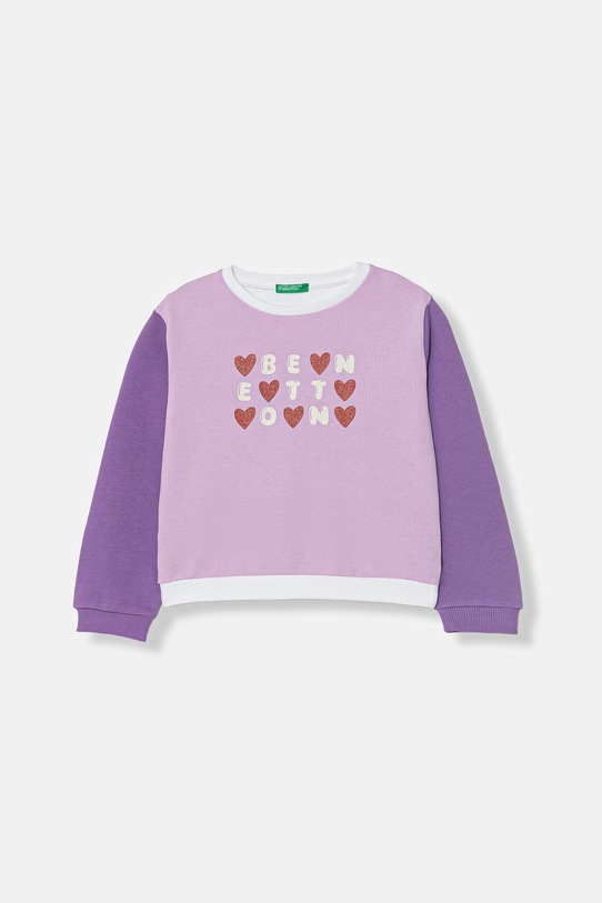 United Colors of Benetton μπλούζα παιδική βαμβακερή πολύχρωμο 3J70G10LS.P.Stagionale