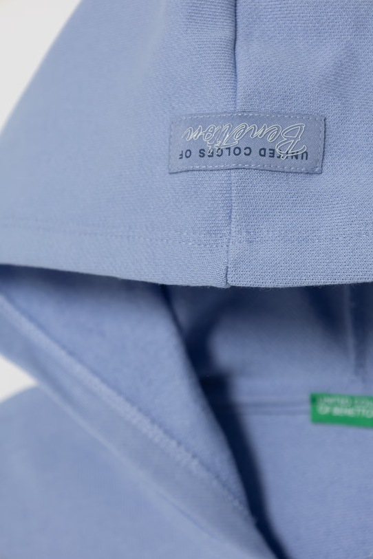 Băieți United Colors of Benetton hanorac cu fermoar copii bumbac 3NBMC505Y.G.Stagionale albastru