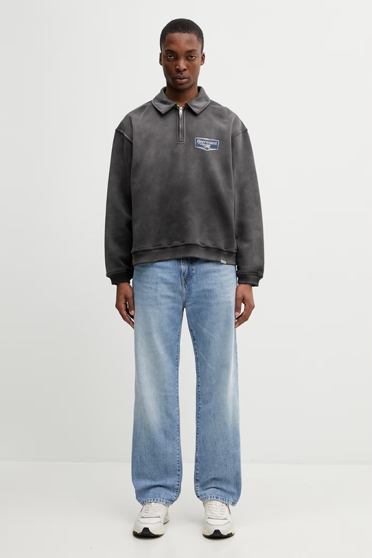 Represent NOTHING FASTER QUARTER bluza bawełniana męska MLM100617.04 szary