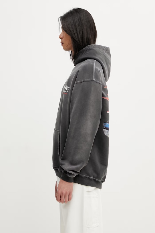 Represent 24 HOUR SERVICE bluza z kapturem męska bawełniana MLM100769.04 szary SS26