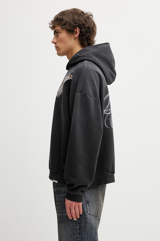 Represent BRITISH COWBOYS bluza z kapturem bawełniana męska MLM100610.04 czarny SS26