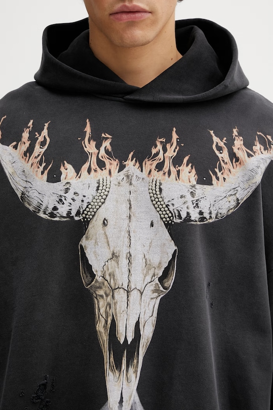 Represent BRITISH COWBOYS bluza z kapturem bawełniana męska czarny MLM100610.04