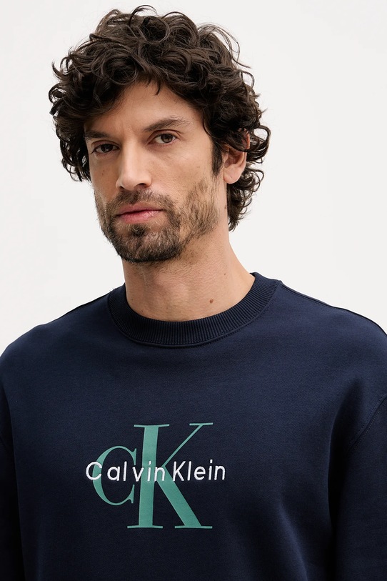 Calvin Klein Jeans bluza bawełniana granatowy LV04RD242G