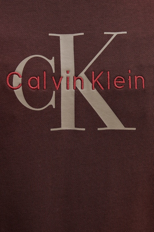 Pamučna dukserica Calvin Klein Jeans LV04RD242G smeđa