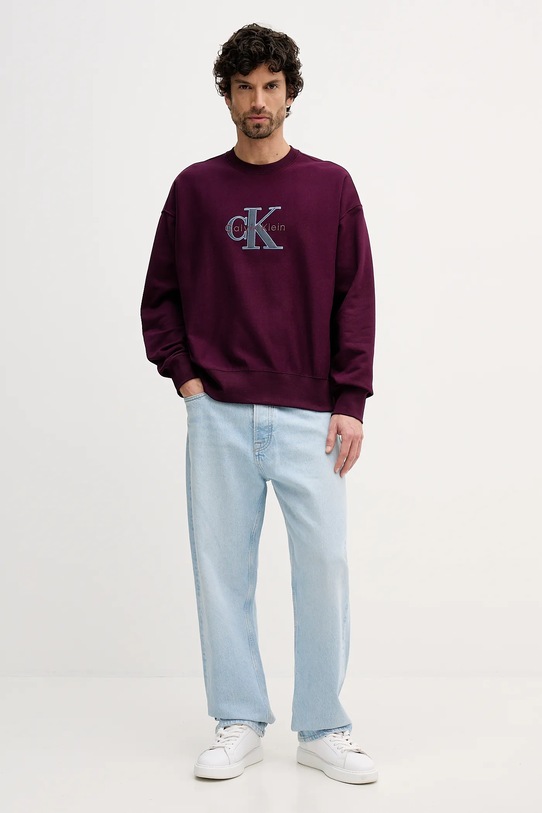 Calvin Klein Jeans bluza LV04RE200G fioletowy SS26