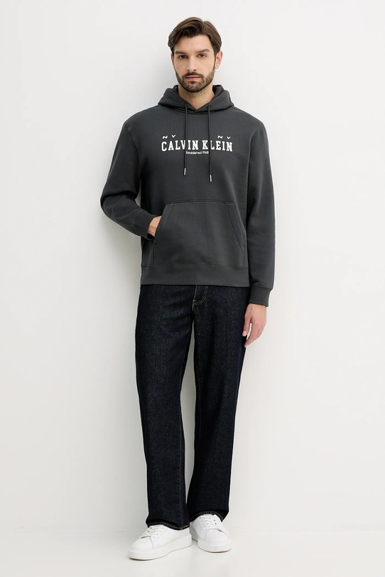 Calvin Klein Jeans bluza LV04RE251G szary SS26