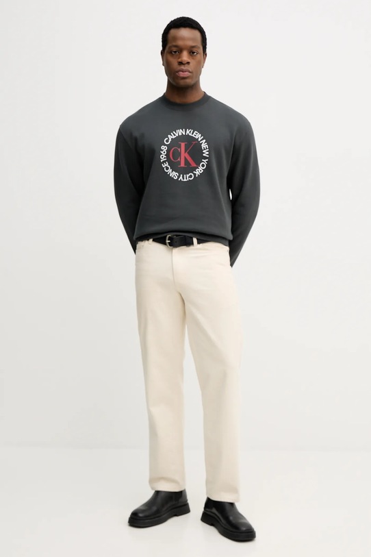 Calvin Klein Jeans bluza LV14RE250G szary SS26