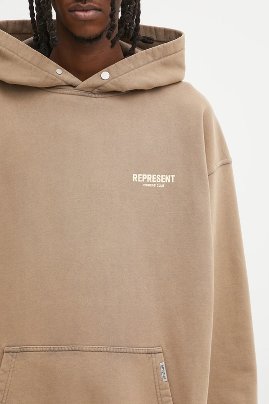 Represent bluza bawełniana Represent Owners Club beżowy OCM41113.16