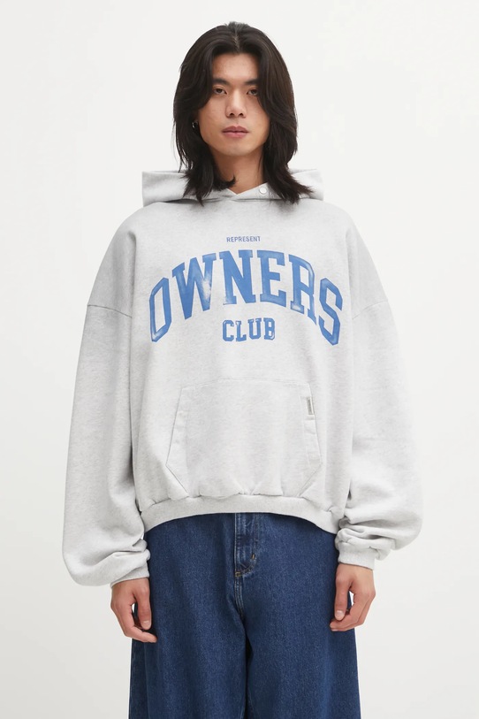 Represent bluza bawełniana Owners nadruk szary OCM100044.50