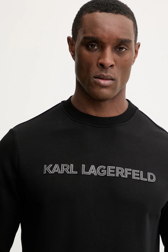 Karl Lagerfeld bluza bawełniana czarny 561952.705075