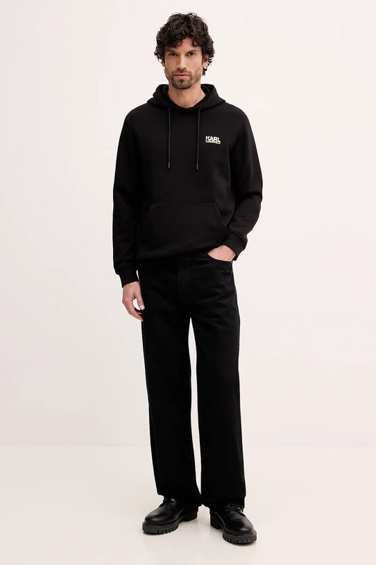 Karl Lagerfeld bluza bawełniana 561917.705781 czarny SS26