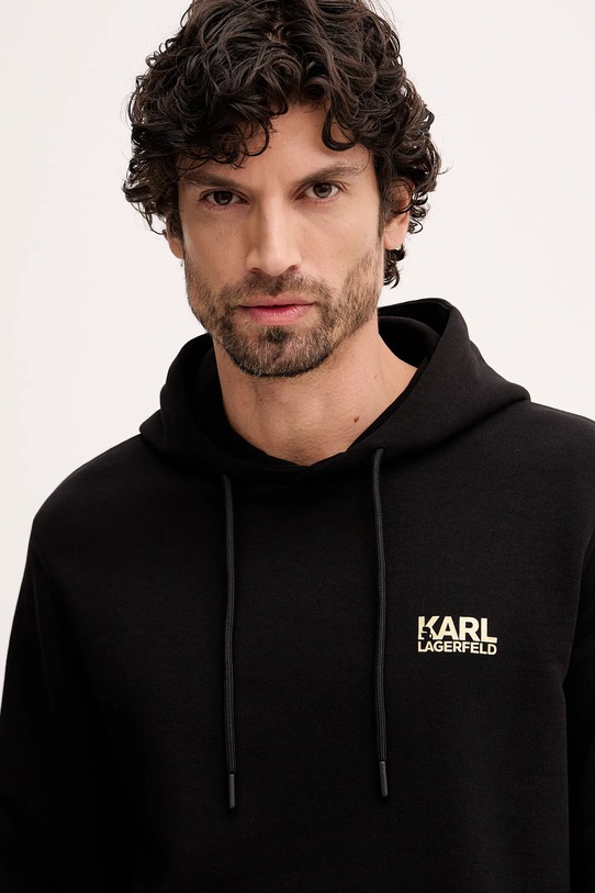 Karl Lagerfeld bluza bawełniana czarny 561917.705781