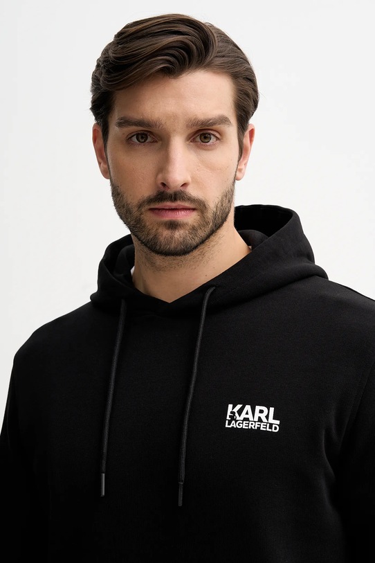Karl Lagerfeld bluza bawełniana czarny 561917.705781