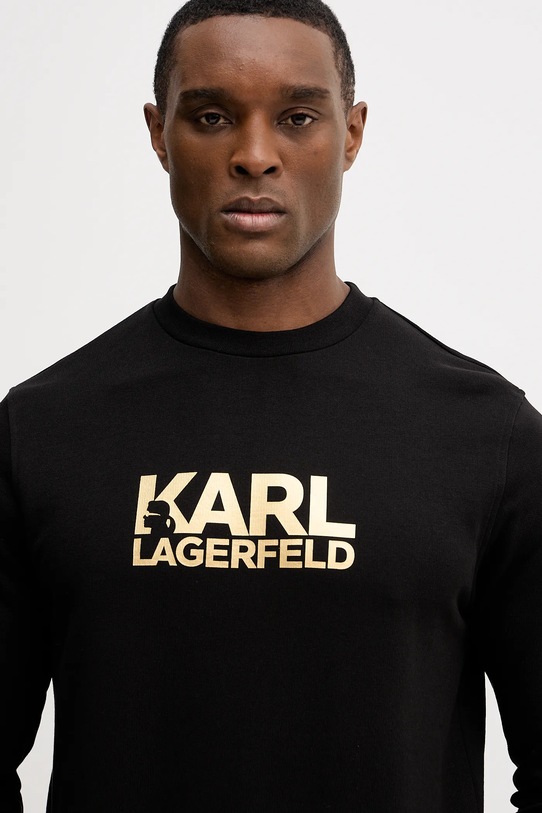 Karl Lagerfeld bluza bawełniana czarny 561917.705780