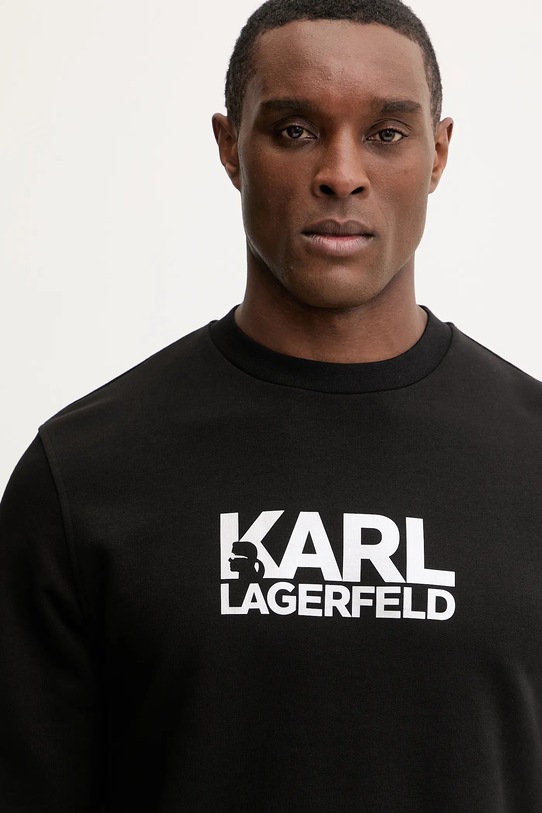 Karl Lagerfeld bluza bawełniana czarny 561917.705780