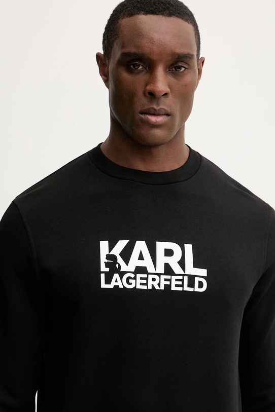 Karl Lagerfeld bluza bawełniana czarny 561917.705780