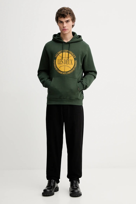 Les Deux bluza bawełniana 1001292 zielony SS26