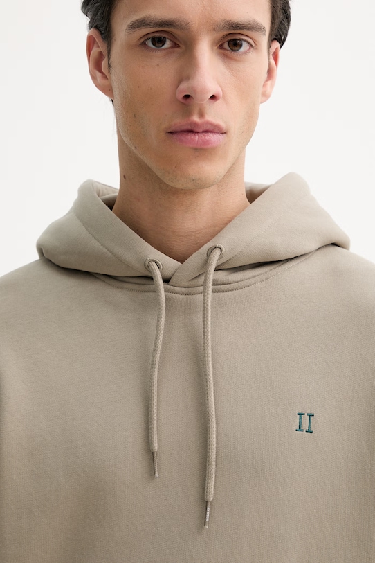 Les Deux μπλούζα με κουκούλα ανδρική βαμβακερή Norregaard πράσινο 1001601