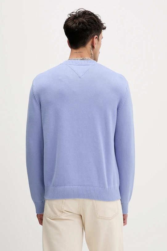 Odzież Tommy Jeans sweter bawełniany DM0DM22401 niebieski