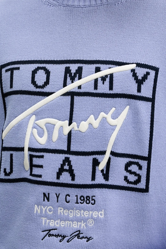 Tommy Jeans sweter bawełniany DM0DM22401 niebieski