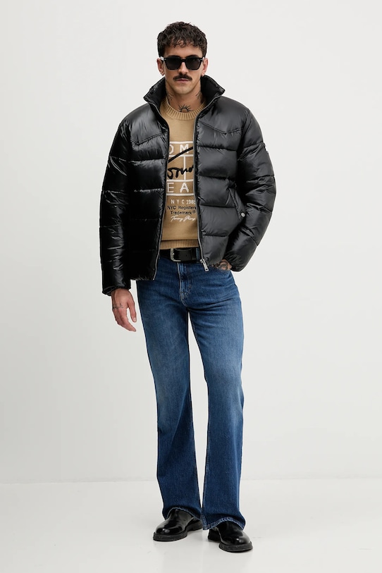 Tommy Jeans sweter bawełniany DM0DM22401 zielony SS26