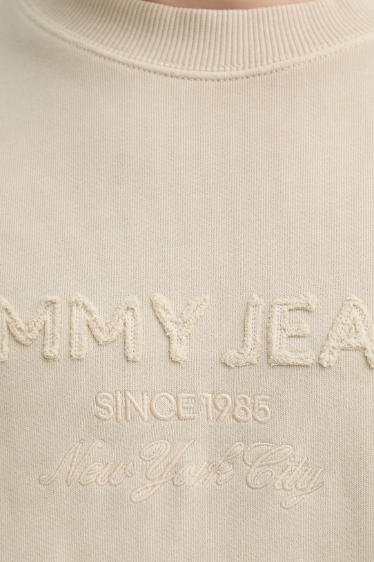 Tommy Jeans felpa in cotone DM0DM22363 beige