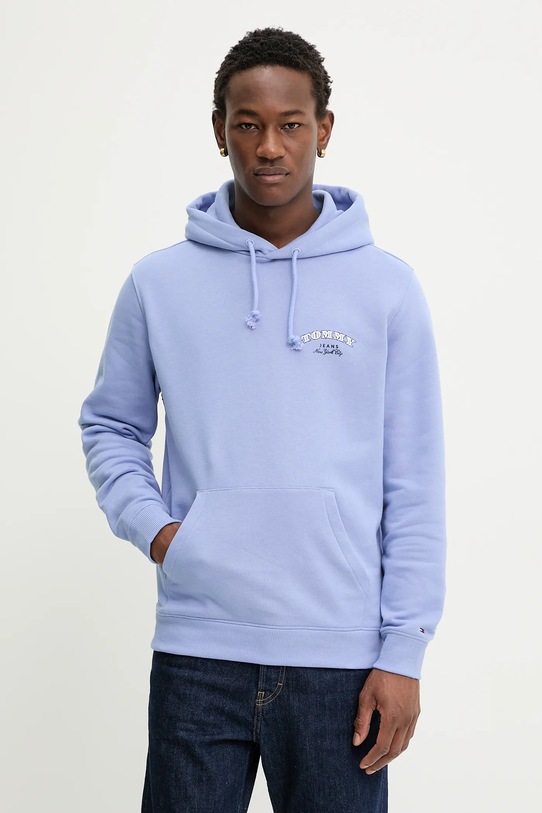Odzież Tommy Jeans bluza bawełniana DM0DM22365 niebieski