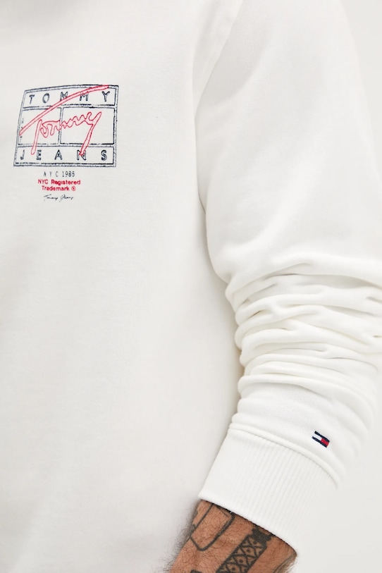 Bavlněná mikina Tommy Jeans DM0DM22366 béžová