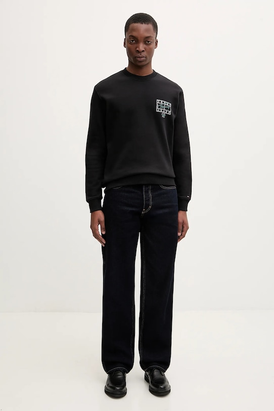 Tommy Jeans bluza bawełniana DM0DM22366 czarny SS26