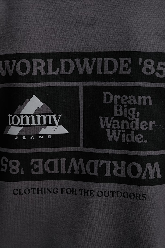 Tommy Jeans felpa in cotone DM0DM22378 grigio