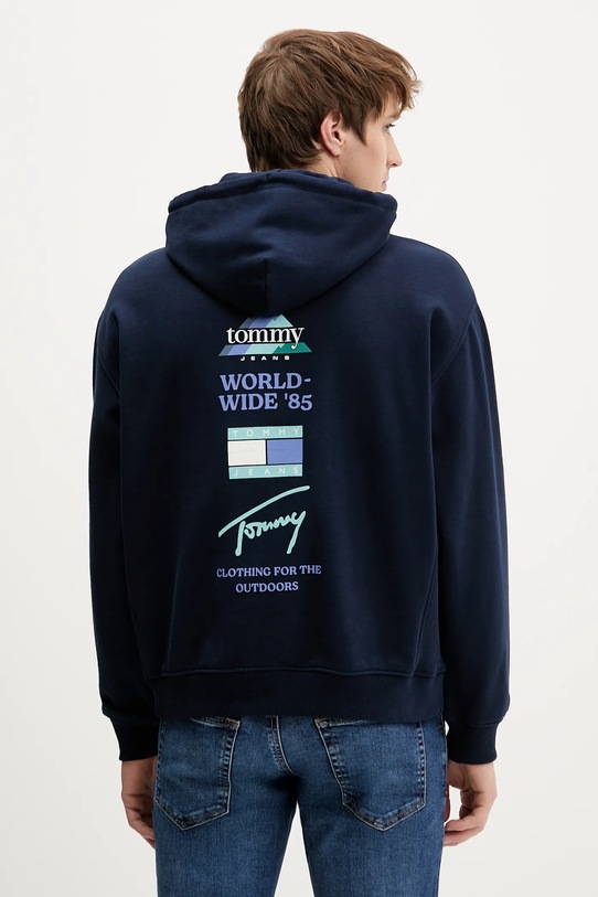 Ρούχα Βαμβακερή μπλούζα Tommy Jeans DM0DM22379 σκούρο μπλε