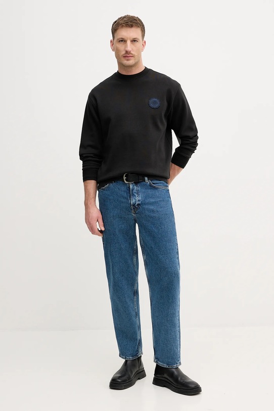 Μπλούζα BOSS Orange We_Varsity 50556004 μαύρο SS26