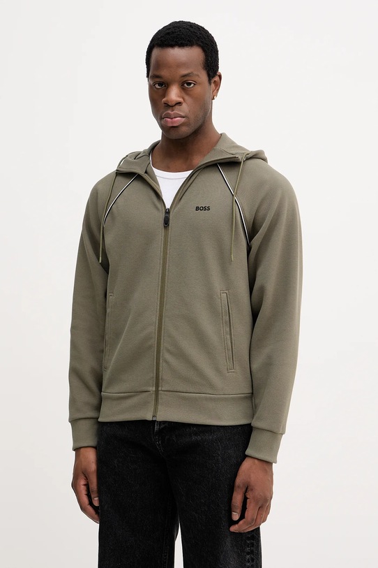 BOSS Green bluza z kapturem zielony 50553575
