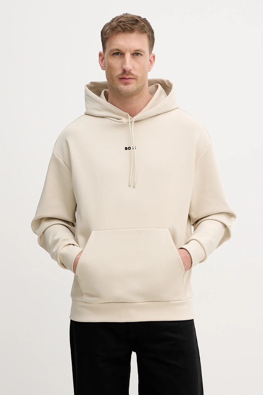 Μπλούζα BOSS Green Sly Zone με ελαστάν μπεζ 50564256