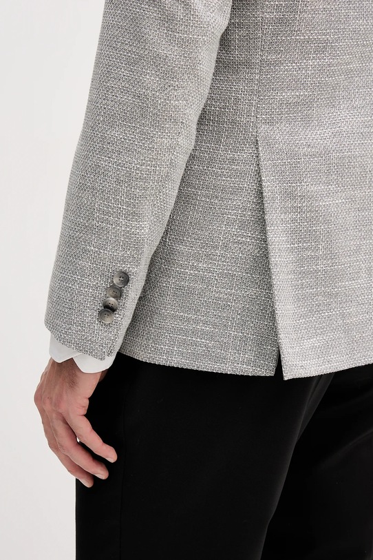 BOSS marynarka z domieszką lnu 50556910 szary