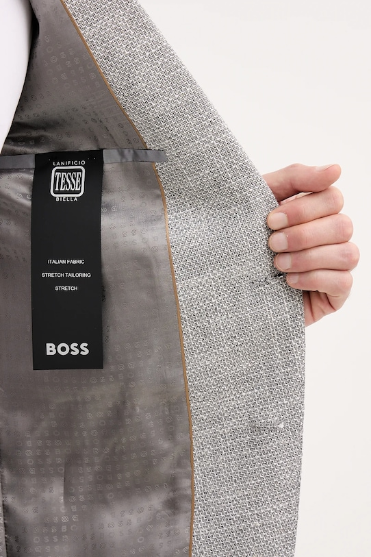 BOSS marynarka z domieszką lnu 50556910