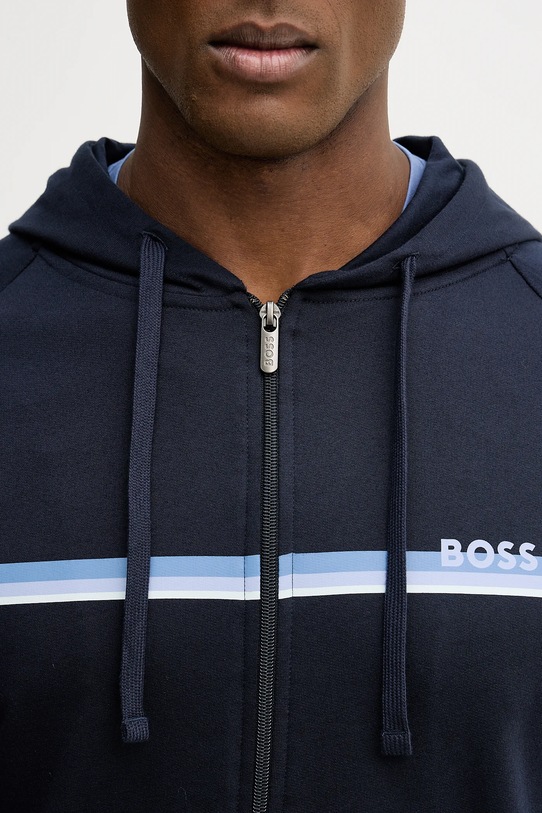 BOSS bluza bawełniana Authentic Jacket H 50554785 granatowy