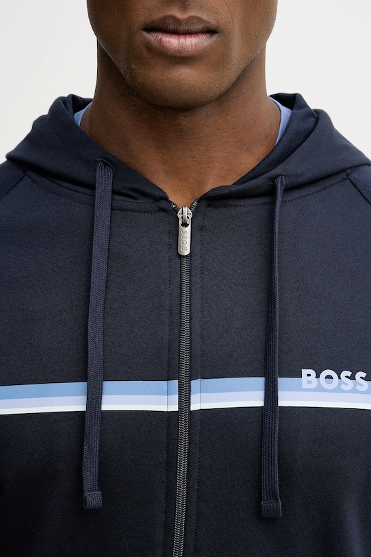 BOSS bluza bawełniana Authentic Jacket H 50554785 granatowy