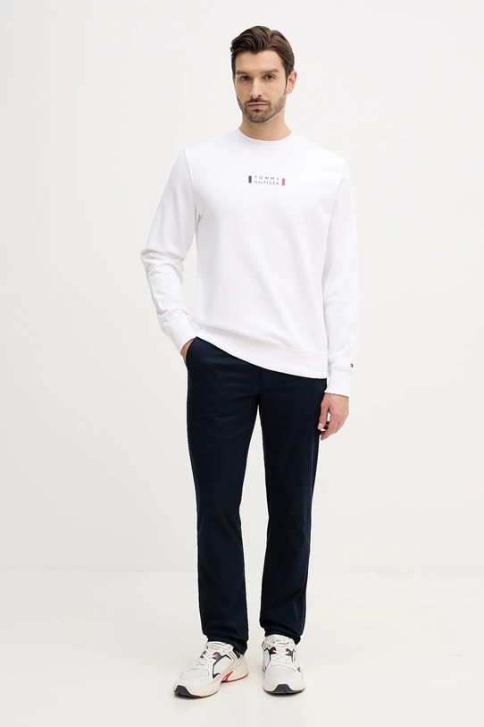 Tommy Hilfiger bluza bawełniana MW0MW41428 biały SS26