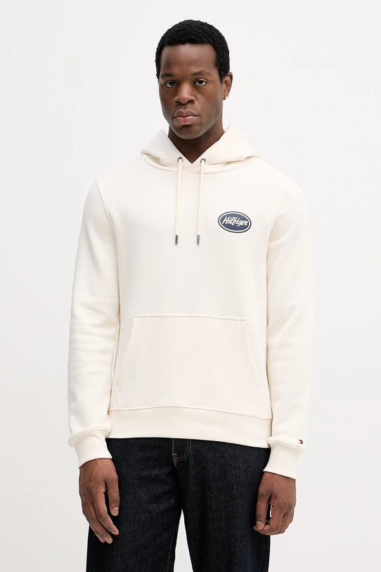 Ρούχα Βαμβακερή μπλούζα Tommy Hilfiger MW0MW41434 μπεζ