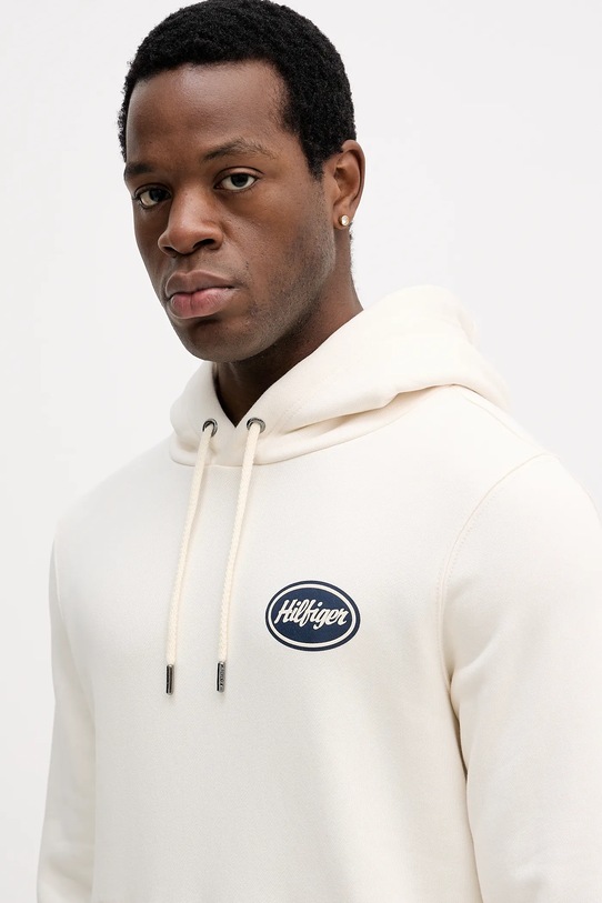 Βαμβακερή μπλούζα Tommy Hilfiger μπεζ MW0MW41434